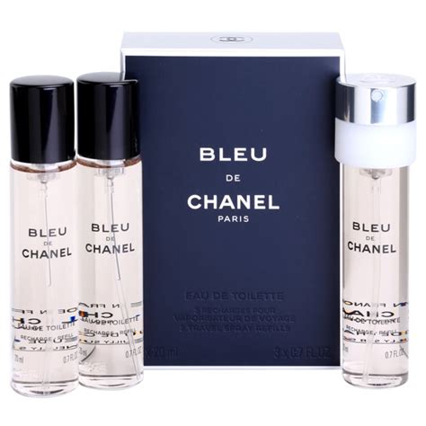 bleu de chanel eau de toilette refill|bleu De Chanel refill set.